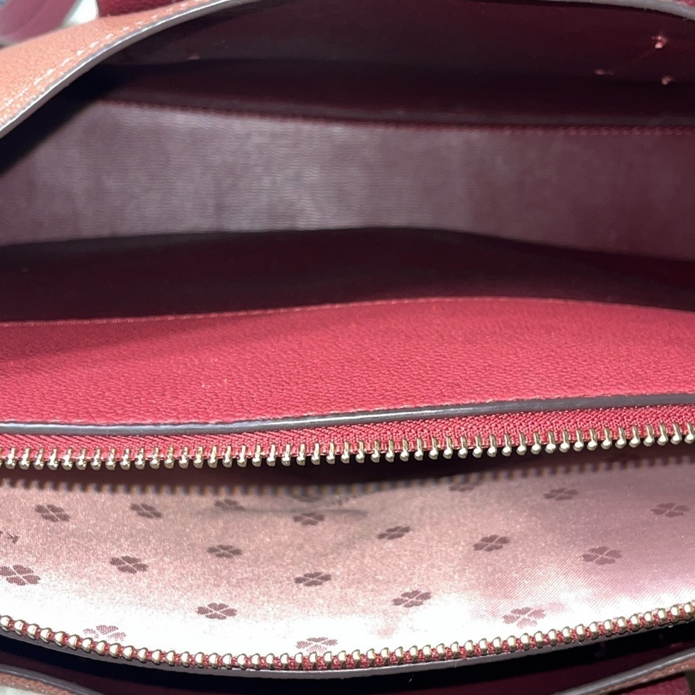 Kate Spade Margaux Large Satchel Tinted Rose Multicolor Pebbled Leather Bag - Picture 7 of 10